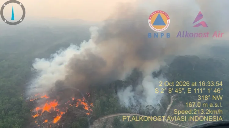 Satgas Udara Kerahkan Dua Heli WB Padamkan Karhutla 9 Lokasi di Kabupaten Ketapang
