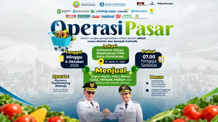 Harga Sembako Mahal, Operasi Pasar Murah Pontianak Digelar