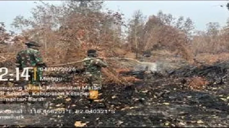Kodam XII/Tanjungpura Berhasil Padamkan 36 Hektare Lahan Terbakar di 3 Kabupaten