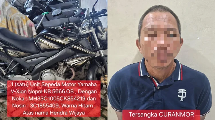 Polsek Pontianak Kota Tangkap Pelaku Pencurian Sepeda Motor