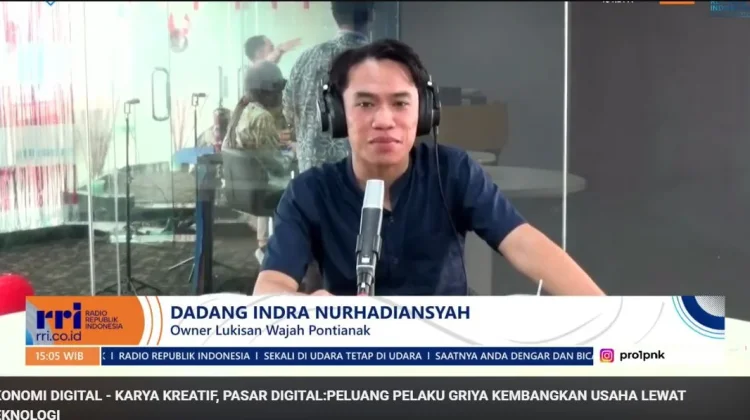 Pelukis Wajah Pontianak Manfaatkan AI dan Medsos Perluas Pasar