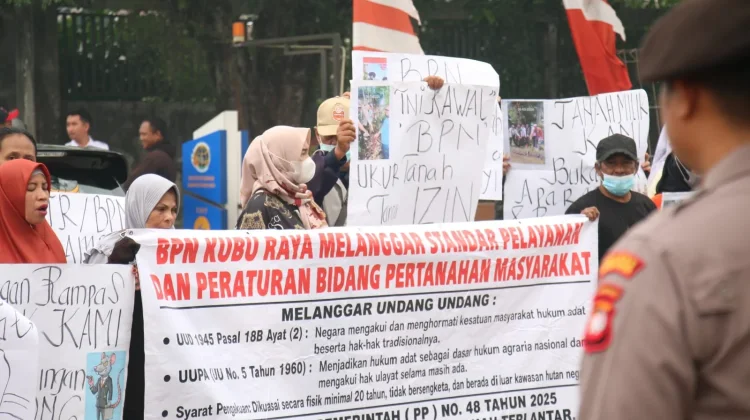 Warga Tuntut Kepastian Pertanahan, Polres Kubu Raya Kawal Aspirasi