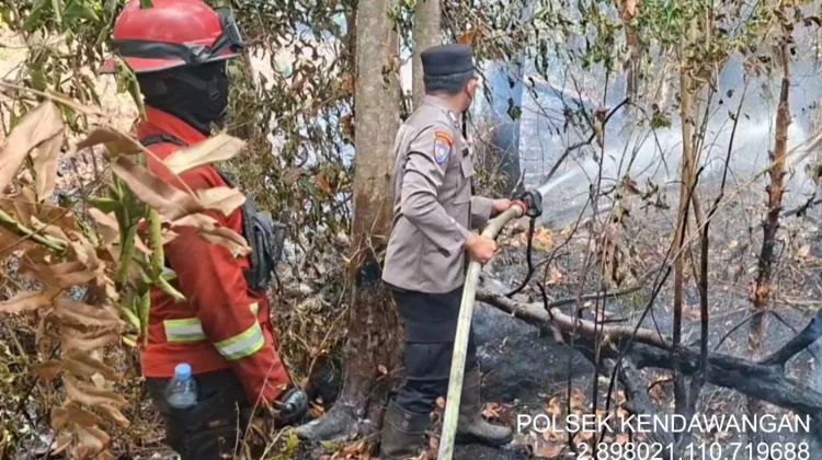 Polda Kalbar Berhasil Padamkan 43 Hektare Lahan Terbakar di Sambas dan Ketapang