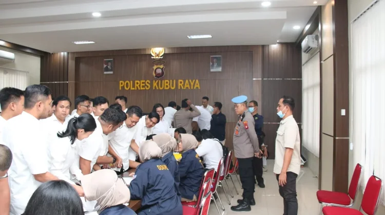 63 Anggota Polres Kubu Raya Jalani Tes Urine, Semua Negatif