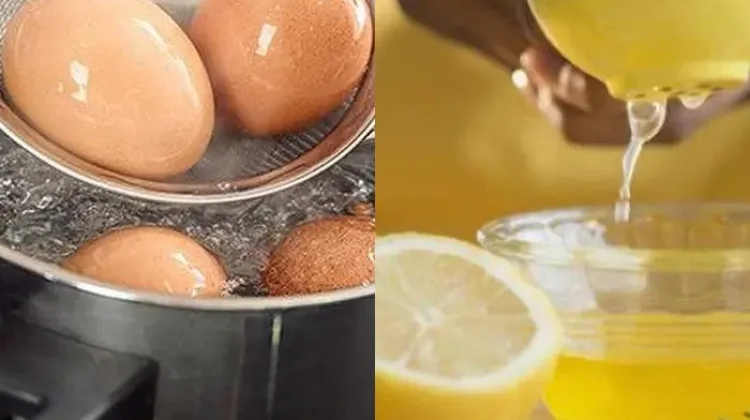 Air Hangat Campuran Jeruk Lemon dan dua  Butir Telur