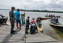 Koramil Teluk Keramat Amankan Transportasi Air saat Lebaran