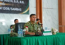 Pangdam XII/Tpr Tekankan Disiplin Prajurit saat Kunker Kodim 1208