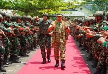 Pangdam XII/Tpr Pastikan Kesiapan Satgas Yonif 645/Gty