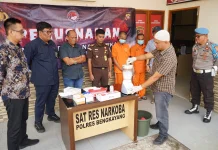Polres Bengkayang Musnahkan Sabu 10,04 Gram