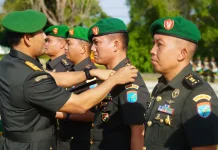 Danrem 121/Abw Pimpin Sertijab Empat Komandan Satuan