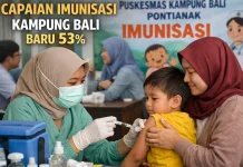 Capaian Imunisasi Kampung Bali Baru 53 Persen