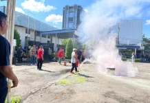 BRI BO Pontianak adakan Simulasi Pencegahan dan Penanganan Kebakaran