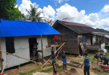 TMMD Sanggau Percepat Pembangunan Rumah Warga Pedalaman