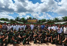 Yonif TP 926/PL Perkuat Pembangunan Perbatasan Bengkayang