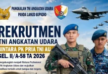 Lanud Supadio Buka Rekrutmen Bintara PK TNI AU 2026