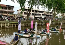 Musik Tanjidor di Atas Sampan Meriahkan Pembukaan Habe Fest 2026 di Sungai Jawi