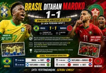 Brasil Ditahan Maroko 1-1, Vinicius Selamatkan Selecao di Laga Perdana Grup C