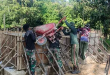 Kodim 1203/Ketapang Genjot Pembangunan Jembatan Garuda