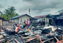 Rumah Warga Sungai Kakap Hangus Terbakar