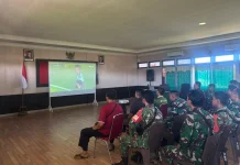 Kodim Singkawang Ciptakan Keakraban lewat Nobar Piala Dunia 2026