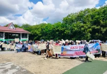 Aksi Aliansi Masyarakat Kalbar Minta MBG Tetap Lanjut