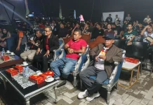 Nobar Piala Dunia di Halaman Stasiun TVRI kalbar, Makin Seru