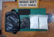 Polres Sambas Gagalkan Peredaran 722,22 Gram Sabu di Sajingan Besar