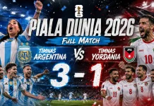 Argentina Tekuk Yordania 3-1, Messi Segel Kemenangan!