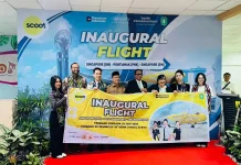 Scoot Airlines Mendarat Perdana di Bandara Internasional Supadio