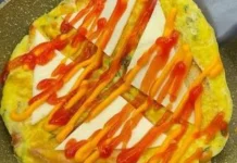 Sarapan Pagi  Satset dengan Roti Tawar dan Campurannya