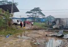 Kios Kosong Terbakar di Sungai Raya, Polisi Selidiki Penyebab Api