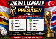 Piala Presiden 2026 Bergulir Sabtu Ini
