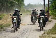 Dansatgas TMMD Tinjau Penimbunan Jalan di Tempapan Hulu