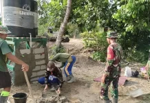 TMMD Ke-129 Percepat Pembangunan Tower Penampungan Air