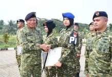 Dankodaeral XII Gelar Apel Khusus Berikan Penghargaan Sembilan Prajurit