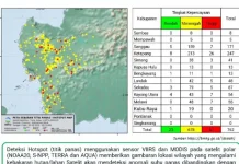 Hotspot di Kalbar 762 Titik, Ketapang dan Sanggau Tertinggi