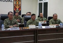 Dankodaeral XII Ikuti Vicon Terpusat, Optimalkan Kesiapan HUT Ke-81 TNI AL