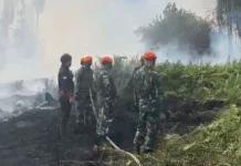Yonko 466 Pasgat Perkuat Pemadaman Karhutla di Kubu Raya