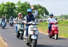 Dankodaeral XII Hadiri Scooter Riding dan Baksos Bersama Kasal