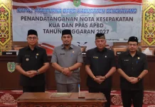 Bupati Bengkayang Tandatangani Nota Kesepakatan KUA dan PPAS APBD Tahun Anggaran