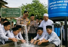 Kapolres Kubu Raya Hadirkan Air Bersih bagi Santri
