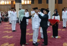 28 Paskibraka Kubu Raya Dikukuhkan, Sujiwo Tekankan Ikrar dan Keteladanan