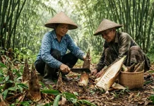 Berburu Rebung saat Musim Penghujan: Pangan Alami dari Rimbun Bambu