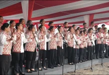 Padus Gita Bahana Khatulistiwa Tampil Memukau di Upacara HUT ke-81 RI