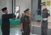 Kajati Kalbar Lantik Aspidum,Tekankan Integritas Profesionalitas