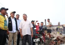 Wagub Kalbar dan Bupati Bengkayang Tinjau Lokasi Kebakaran Pasar Sungai Duri