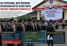 Polres Kubu Raya Kerahkan 60 Personel BKO Tangani Karhutla