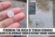 Hujan Es Turun di Batang Tarang disaat Kemarau Melanda Sanggau
