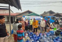 SPM dan PDAM Salurkan 10 Ribu Liter Air untuk Warga Tanjung Hulu