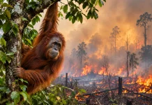 Asap Mengepung Borneo: 20 Ribu Orangutan Kalbar di Ambang Punah